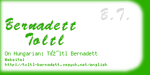 bernadett toltl business card